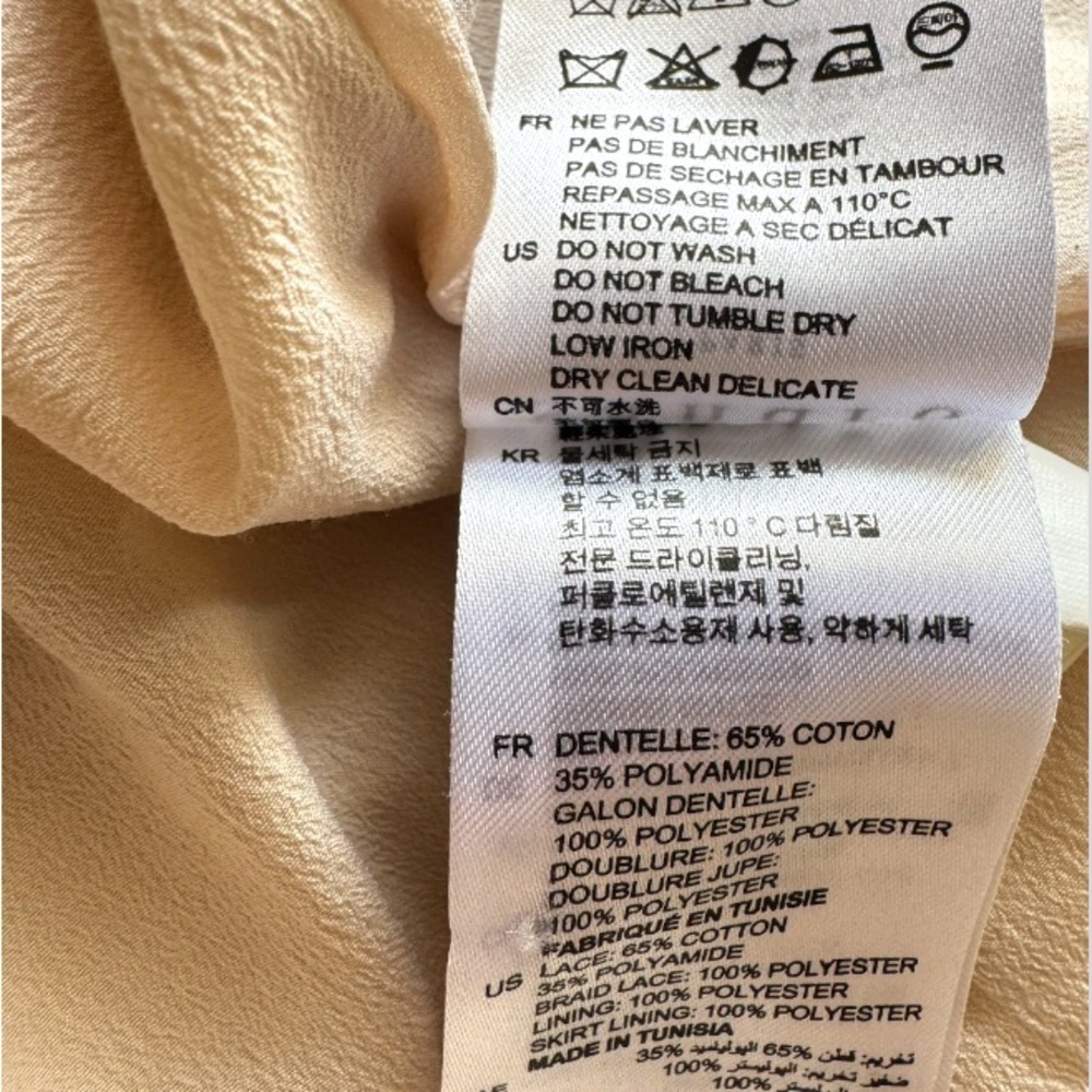 Sandro Peaches Pink Lace Sleeveless Dress Size 3 L (Flawed) - Picture 13 of 16